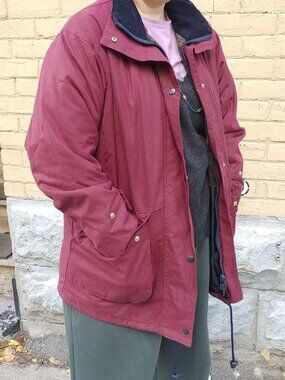 Classic British Waxed Jacket Coat Women's Oxford Blue like Barbour M Rare